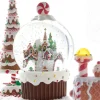 Raz Imports Raz 9.5" Animated Gingerbread Village Christmas Water Globe 4500790 Discount