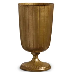 Raz Imports Raz 12" Antique Gold Metal Vase Christmas Decoration 4428124 Sale