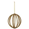Raz Imports Raz 5" Antiqued Gold Beaded Ball Christmas Ornament 4424069