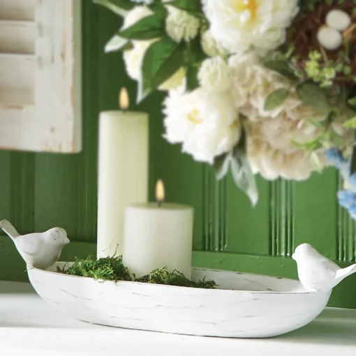Raz Imports Raz 19.25" Bird Finial Dough Bowl Spring Decoration 4211112 Clearance