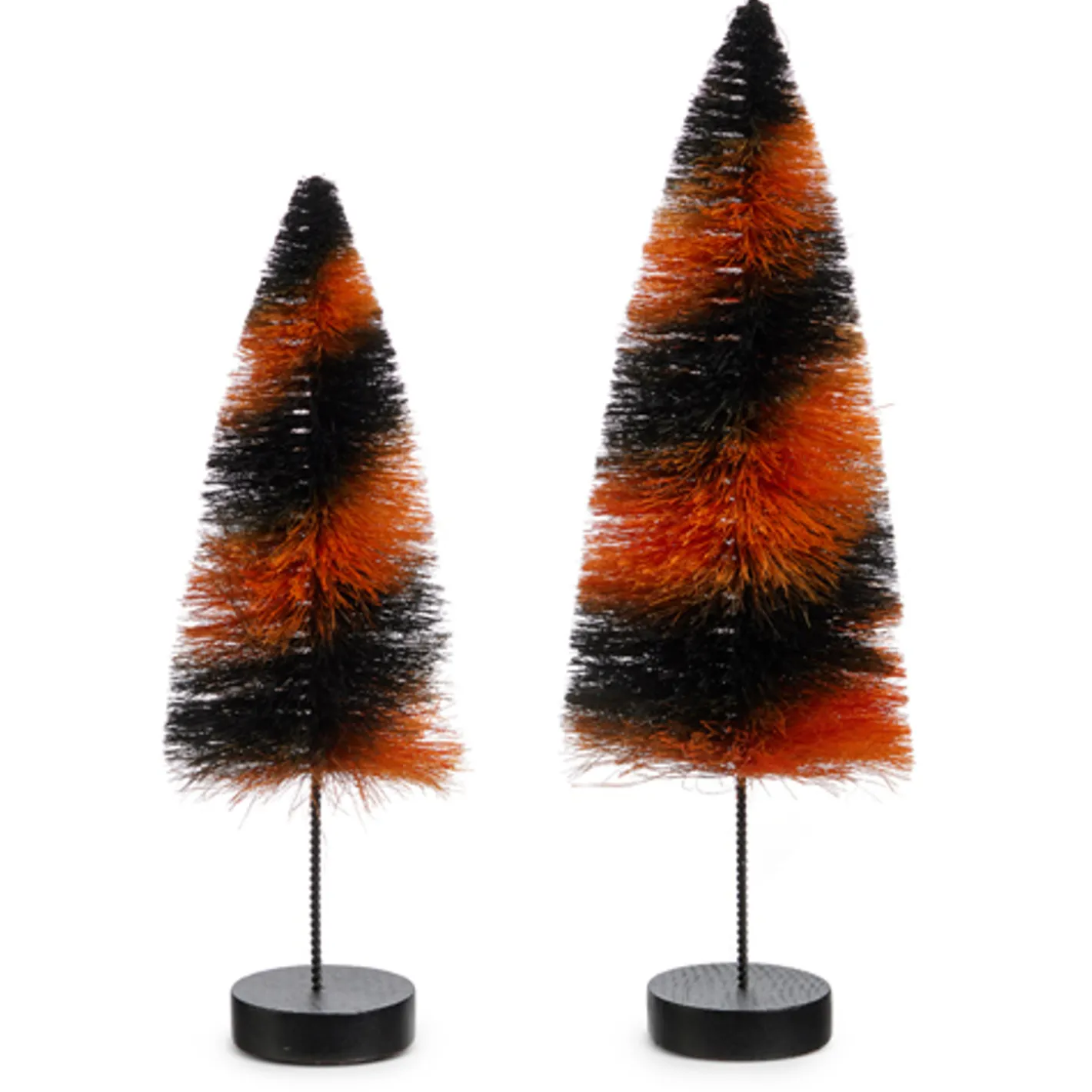 Raz Imports Raz 12" Black and Orange Bottle Brush Halloween Trees 4420025 Outlet