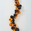 Raz Imports Raz 4' Black and Orange Plastic Ball Halloween Garland G4332727 Clearance