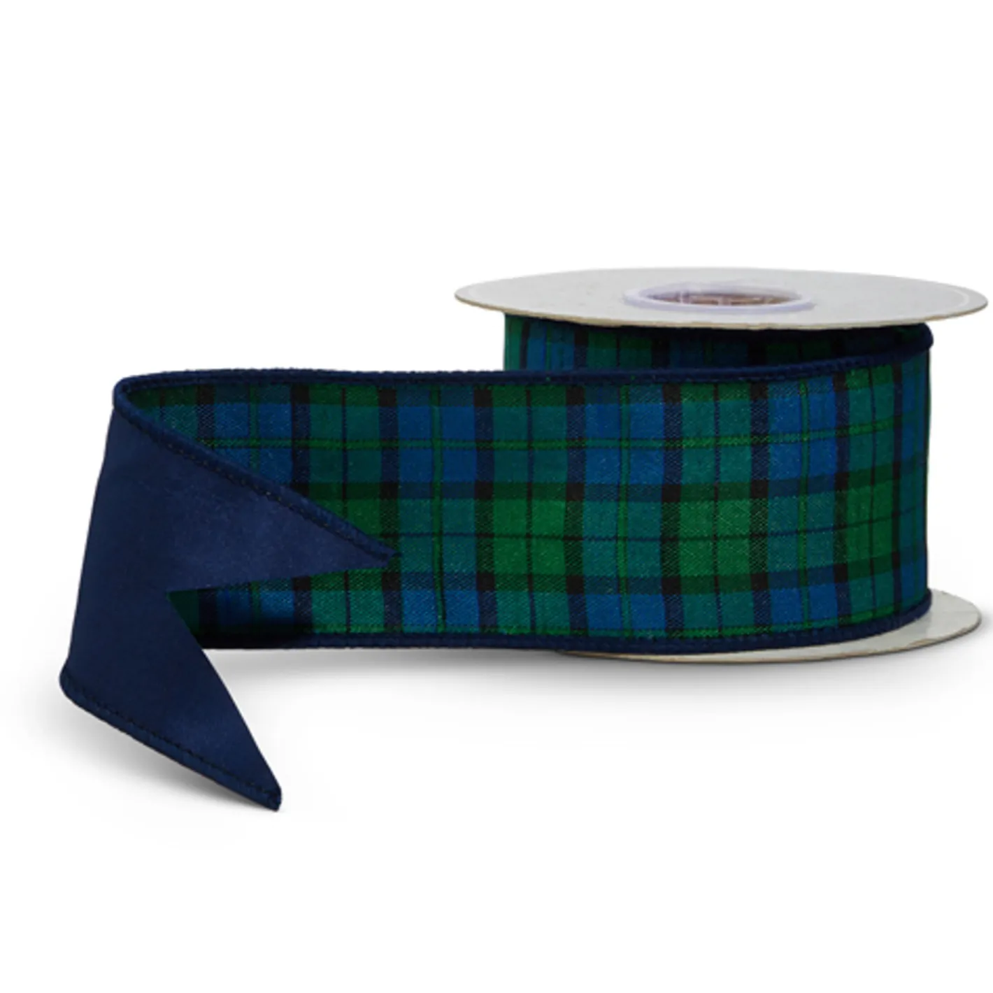 Raz Imports Raz 2.5" Black Watch Plaid Wired Christmas Ribbon R4427722 Outlet