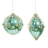 Raz Imports Raz 4.5" Blue and Pearl Fairground Glass Christmas Ornament 4524986 Discount
