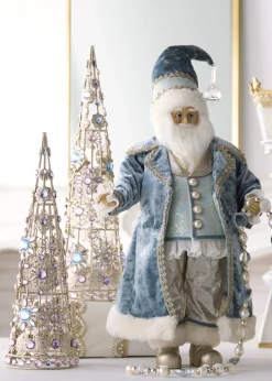 Raz Imports Raz 18" Blue Victorian Santa Christmas Figure 4515541 Online