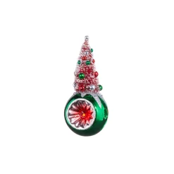 Raz Imports Raz 7.25" Bottle Brush Tree Reflector Glass Christmas Ornament 4352870 Hot