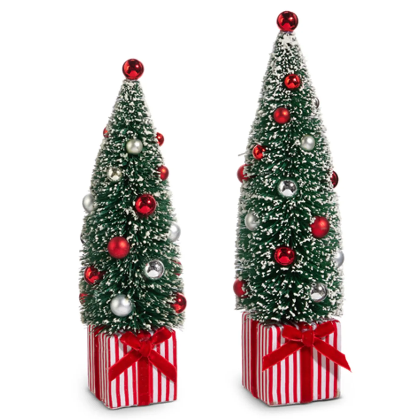 Raz Imports Raz 11" Bottle Brush Trees in Presents Christmas Decoration 4416379