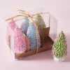 Raz Imports Raz 5.5" Box of 6 Bottle Brush Trees with Sprinkles Christmas Decoration 4506677 Clearance