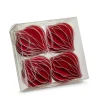 Raz Imports Raz 3.5" Box of 4 Red and White Glitter Paper Onion Shaped Christmas Ornaments 4516741 Discount