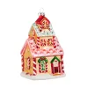 Raz Imports Raz 5" Bright Gingerbread House Glass Christmas Ornament 4520865 Outlet