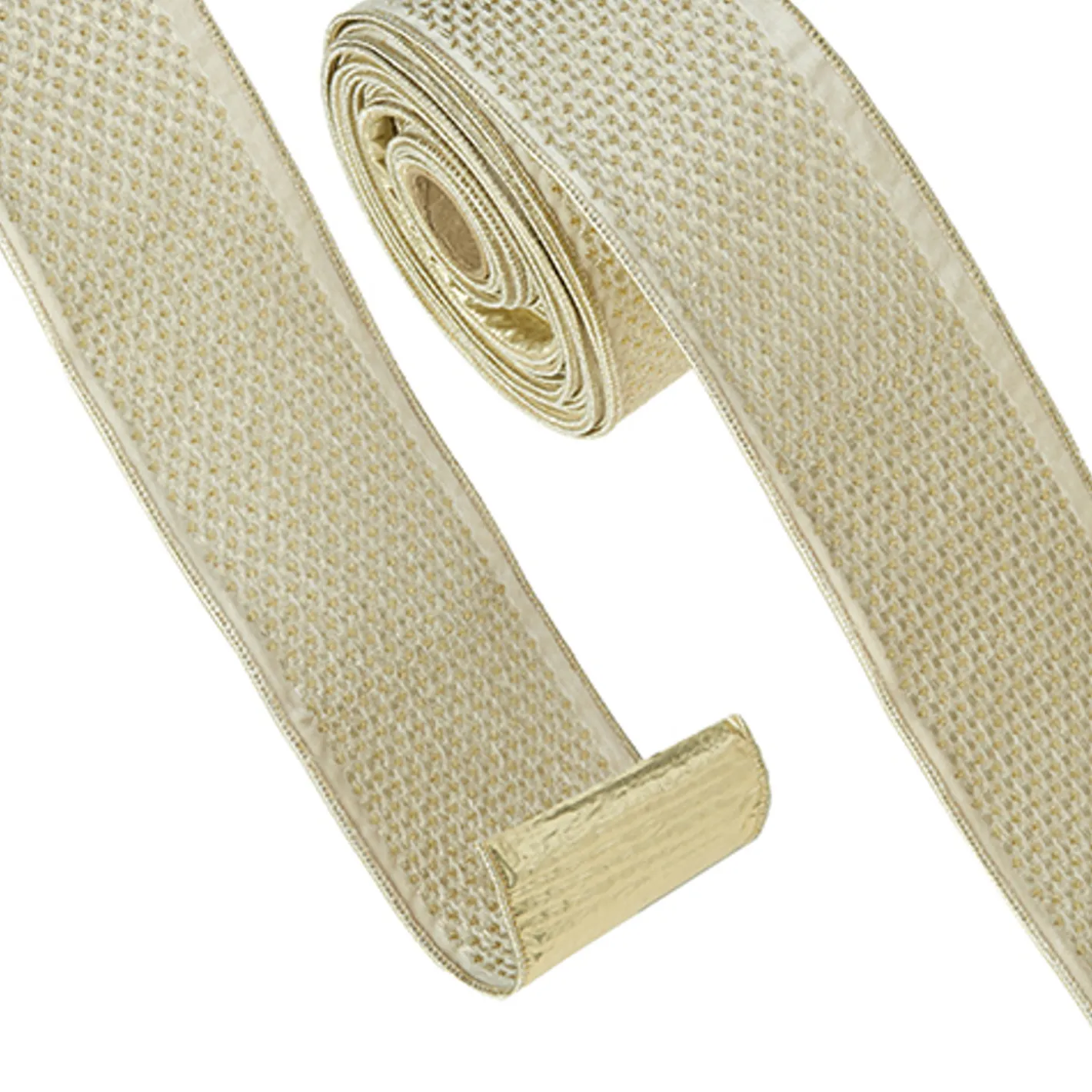 Raz Imports Raz 4" Champagne Pattern Wired Christmas Ribbon R4371829 Discount