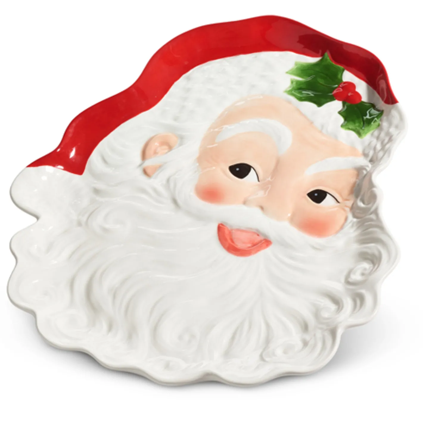 Raz Imports Raz 14.5" Classic Santa Face Christmas Serving Tray 4457657 Discount