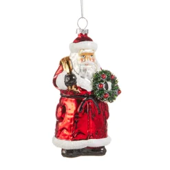 Raz Imports Raz 5" Classic Santa Glass Christmas Ornament 4520901 Online