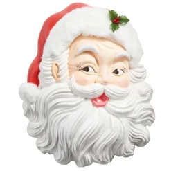 Raz Imports Raz 18.5" Classic Santa Head Wall Hanging Christmas Decoration 4457658 Clearance