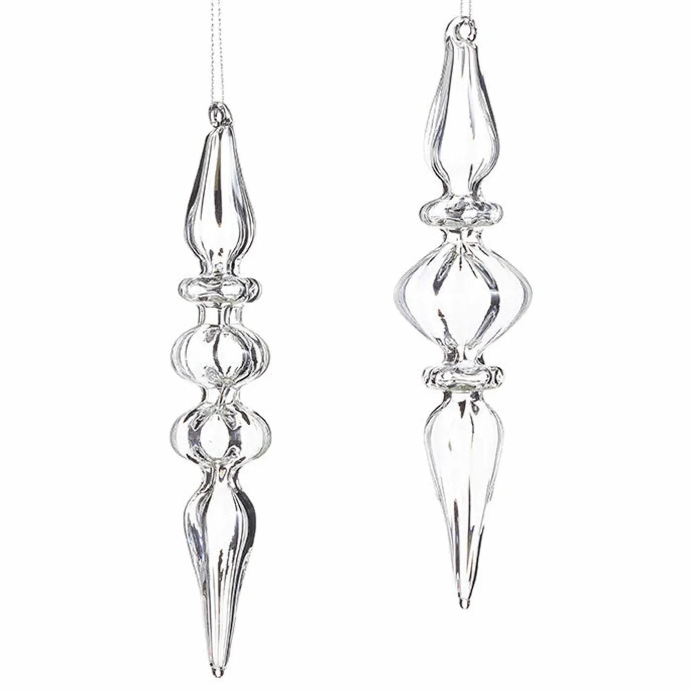 Raz Imports Raz 8" Clear Glass Finial Christmas Ornament 4022819 Discount