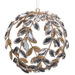 Raz Imports Raz 4.5" Clear Jeweled Vine Ball Christmas Ornament 4513552 Hot