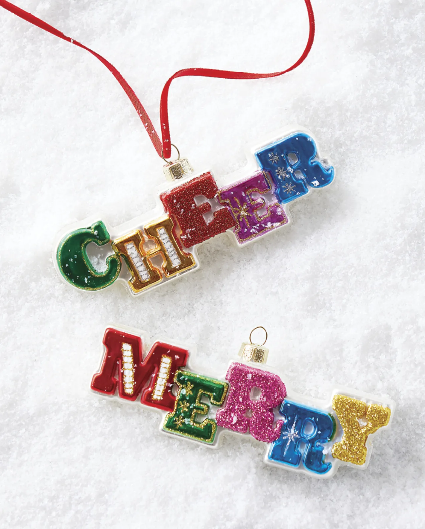 Raz Imports Raz 5.5" Colorful Cheer or Merry Glass Christmas Ornament 4152856 Online