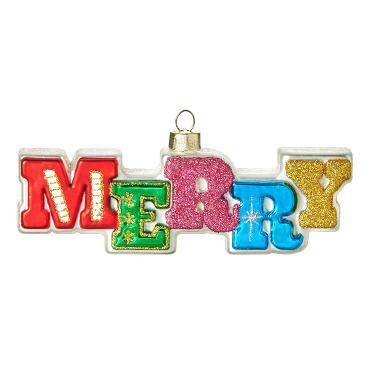 Raz Imports Raz 5.5" Colorful Cheer or Merry Glass Christmas Ornament 4152856 Online