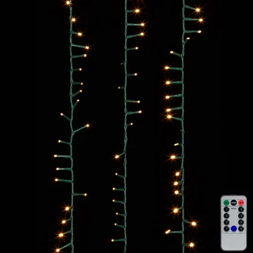 Raz Imports Raz 73.8' Compact Snake Garland Green Wire with White Christmas Lights G3937039 Hot