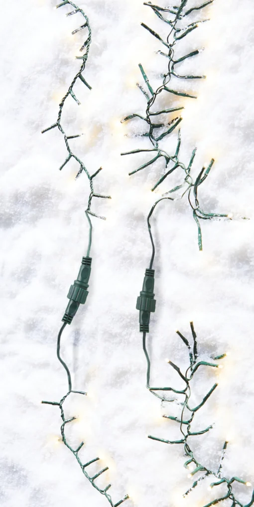 Raz Imports Raz 73.8' Connectable Snake Garland Green Wire with Compact White Lights Christmas Light Strands L4137015 New