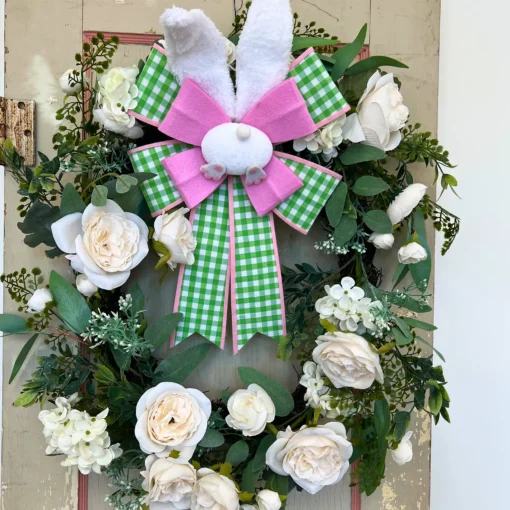 Raz Imports Raz 19" Easter Bunny Butt Checkered Bows 4506645 Sale