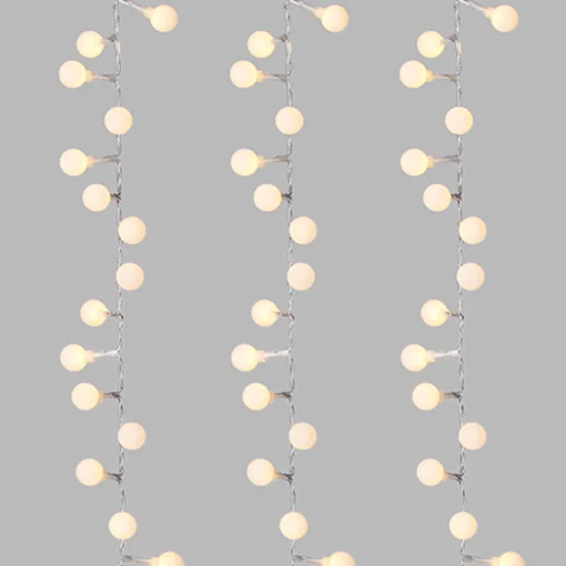 Raz Imports Raz 8' Frosted Snowball Warm White Snake Light Christmas Lights L4237015 Discount