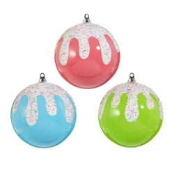 Raz Imports Raz 10" Frosted with Sprinkles Large Ball Christmas Ornament 4514867 Hot