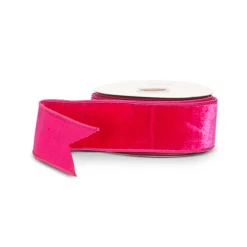 Raz Imports Raz 2.5" Fuchsia Pink Velvet Wired Christmas Ribbon R4527870 Clearance
