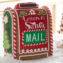 Raz Imports Raz 8" Gingerbread Mail Box Christmas Decoration 4516672 Hot
