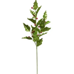 Raz Imports Raz 27" Glittered Holly and Ornament Christmas Tree Spray F4433132 Clearance