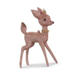 Raz Imports Raz 6.5" Glittered Pink Deer Vintage Inspired Christmas Ornament 4438864 Online
