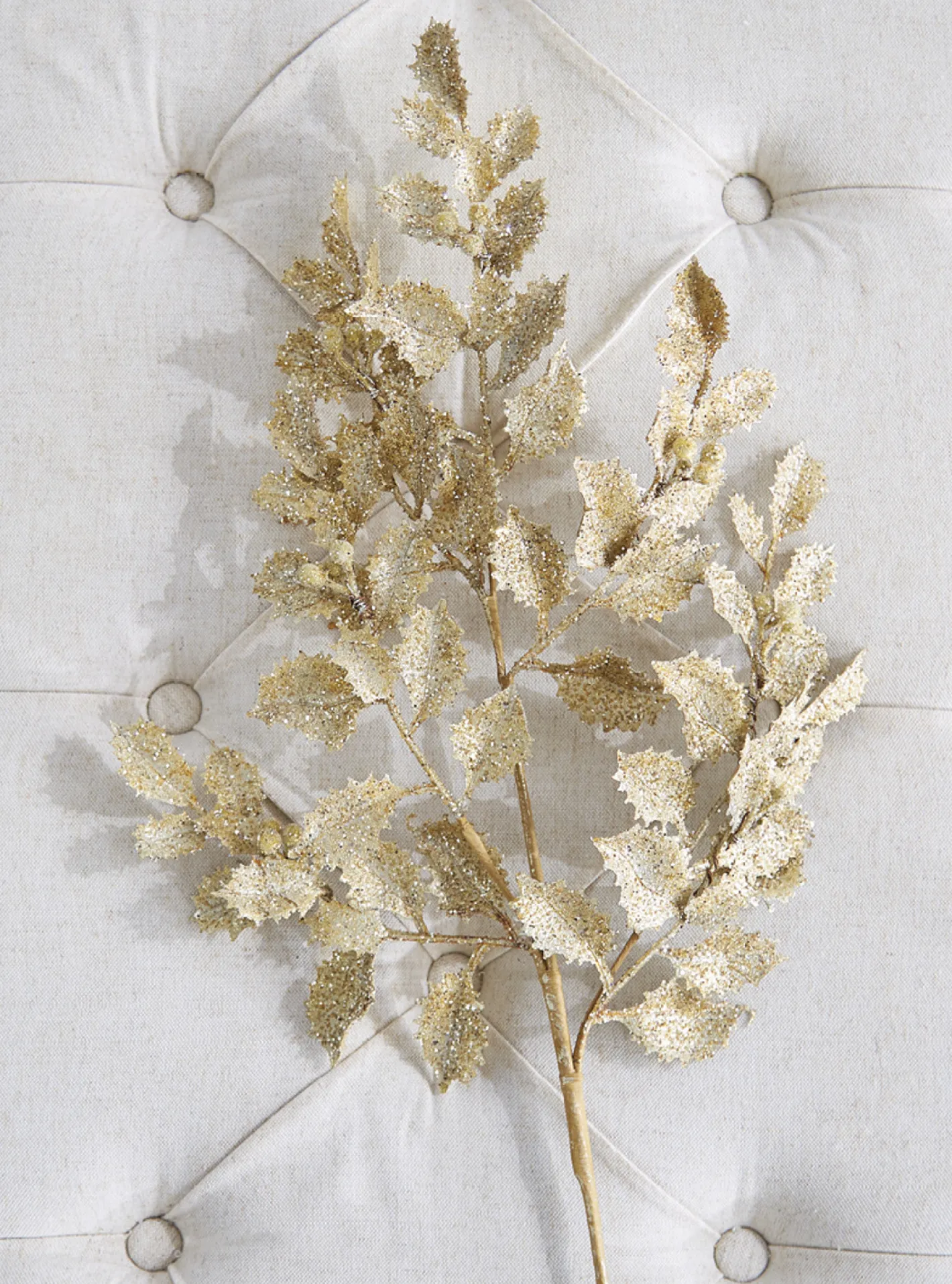 Raz Imports Raz 29" Gold Glittered Holly Christmas Tree Spray F4206767