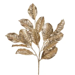 Raz Imports Raz 27" Gold Magnolia Leaf Stem Christmas Tree Accessory F4509619 Online