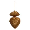 Raz Imports Raz 7.5" Gold Sacred Heart Metal Christmas Ornament 4401286 Online