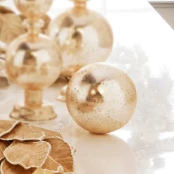 Raz Imports Raz 5" Gold Textured Glass Ball Christmas Ornament 4324600 Clearance