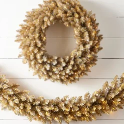 Raz Imports Raz 6' Gold Tinsel Christmas Garland G4509695 Discount