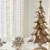 Raz Imports Raz 18" Gold Tree with Pearls Christmas Figure Decoration 4510518 Outlet