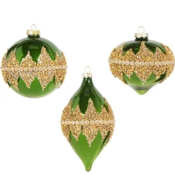 Raz Imports Raz 4" Green Beaded Glass Christmas Ornament 4322800 Best