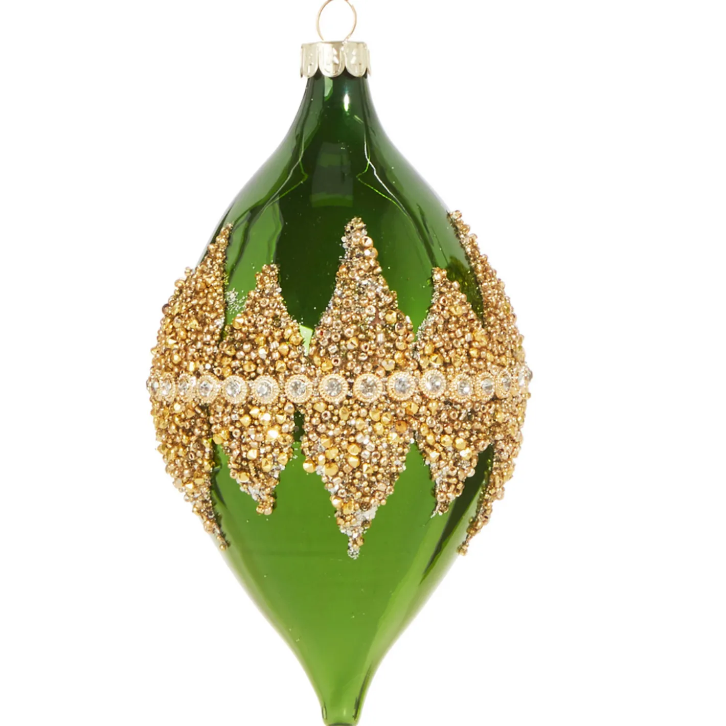Raz Imports Raz 4" Green Beaded Glass Christmas Ornament 4322800 Best
