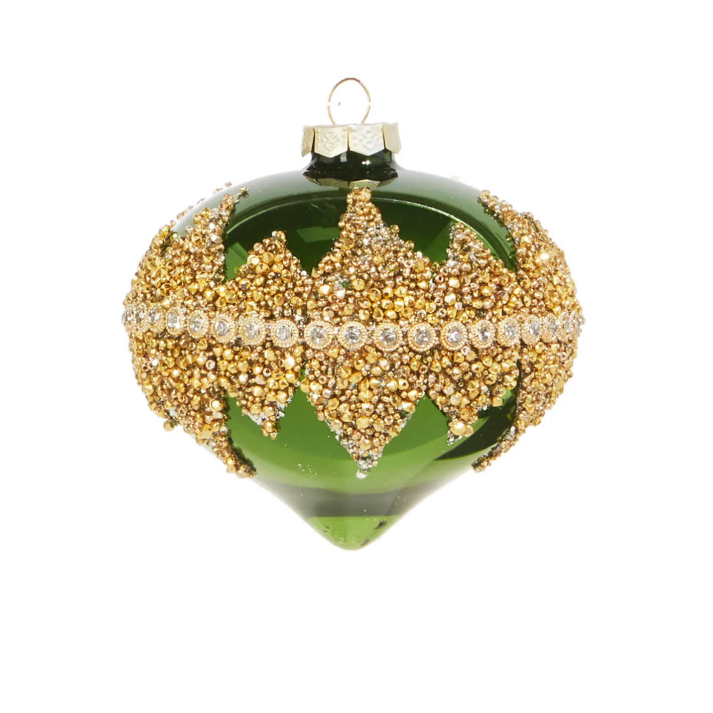 Raz Imports Raz 4" Green Beaded Glass Christmas Ornament 4322800 Best