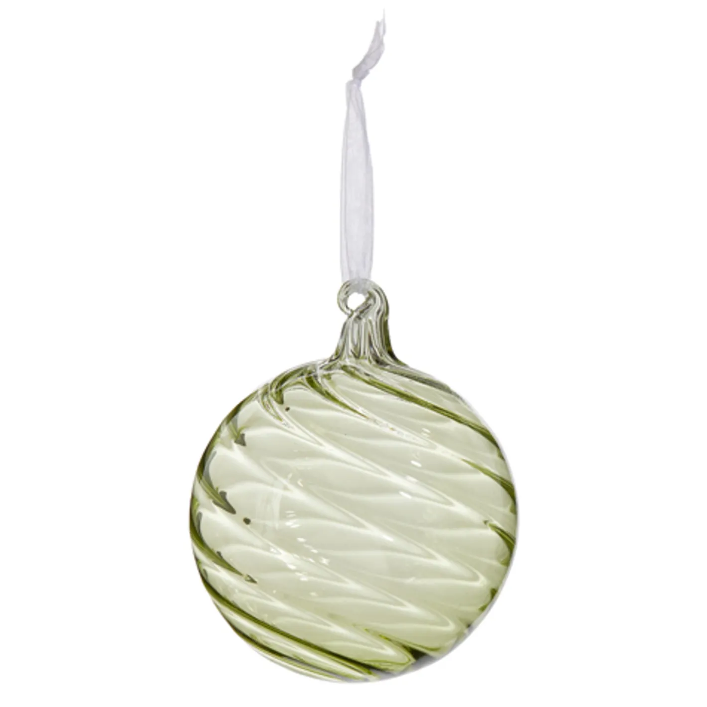 Raz Imports Raz 4" Green Blown Glass Ball Christmas Ornament 4423006 New