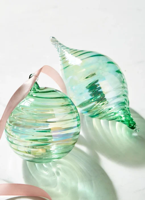 Raz Imports Raz 5" Green Blown Glass Christmas Ornament 4324513 Online