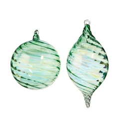 Raz Imports Raz 5" Green Blown Glass Christmas Ornament 4324513 Online