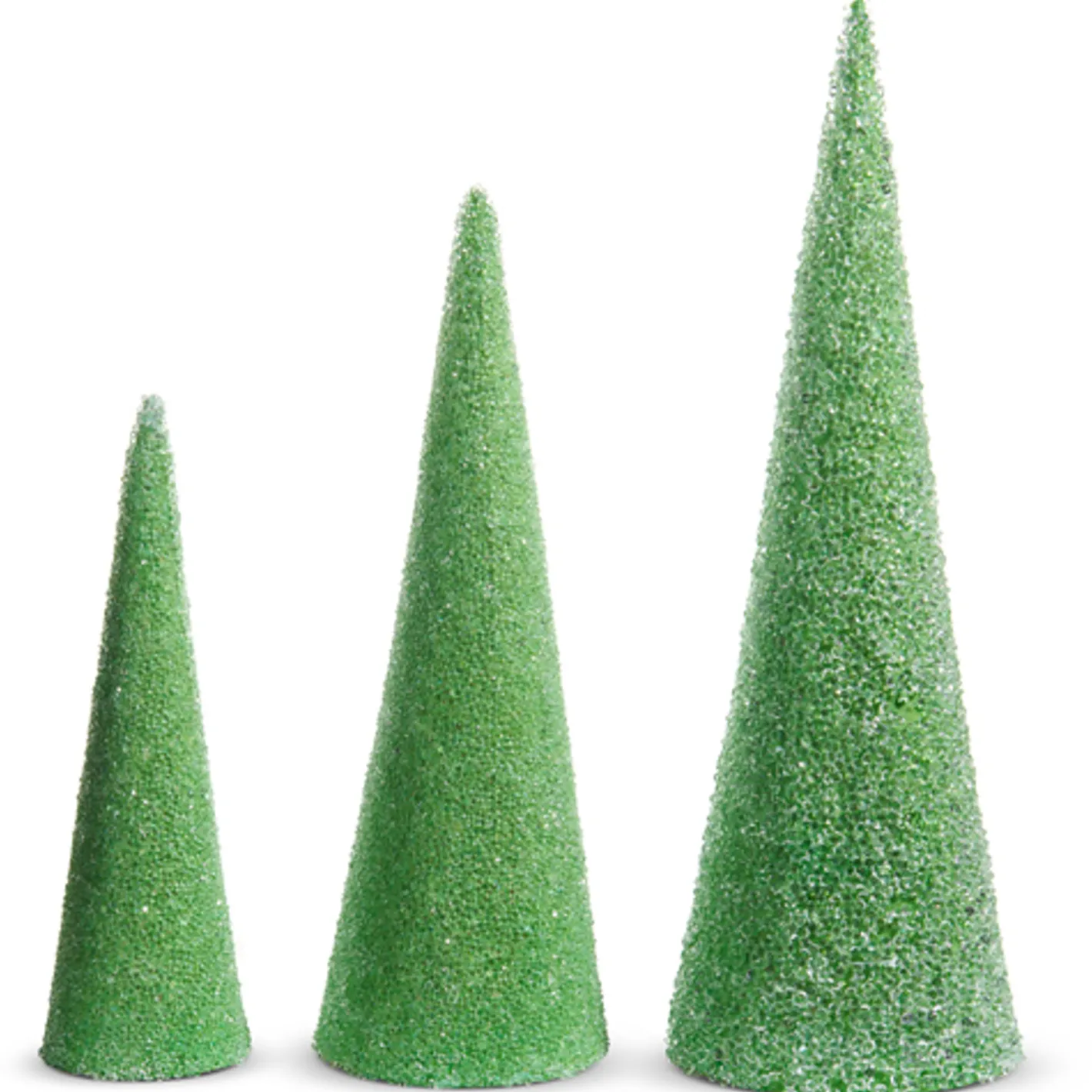 Raz Imports Raz 18.5" Green Glittered Cone Trees Christmas Decoration 4554036 Best