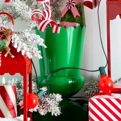 Raz Imports Raz 10" Green Scalloped Urn Christmas Decoration 4559180 Best