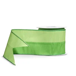 Raz Imports Raz 4" Green Two Toned Wired Christmas Ribbon R4571819 Hot