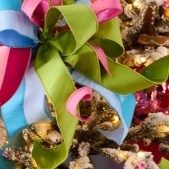 Raz Imports Raz 2.5" Green Wired Christmas Ribbon R4527840 Best