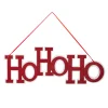 Raz Imports Raz 24" Ho Ho Ho Red Glittered Hanging Christmas Sign 4419136 New