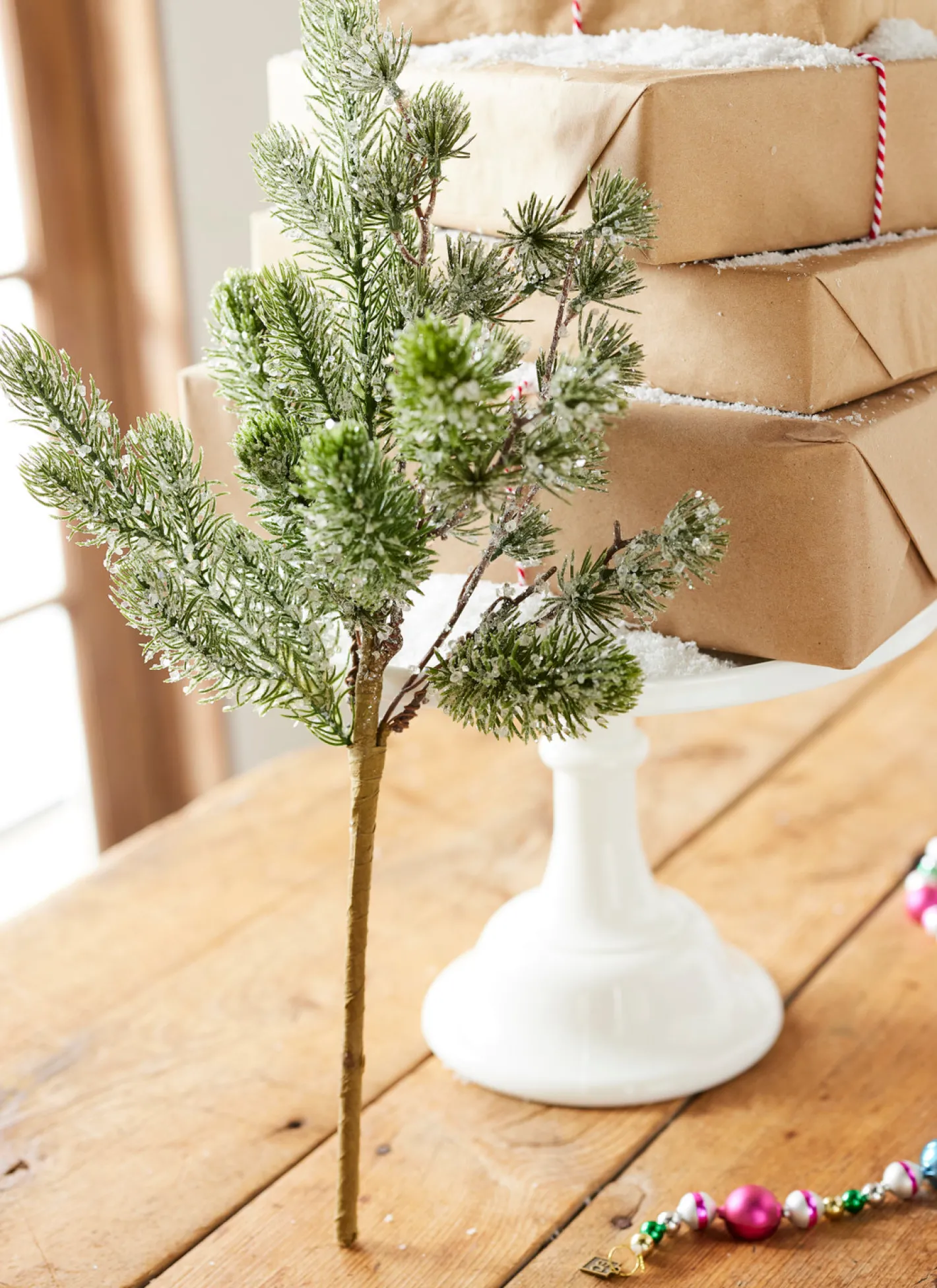 Raz Imports Raz 20" Iced Pine Christmas Tree Pick F4206751 Sale