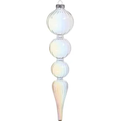 Raz Imports Raz 14.5" Iridescent Finial Glass Christmas Ornament 4522895 New
